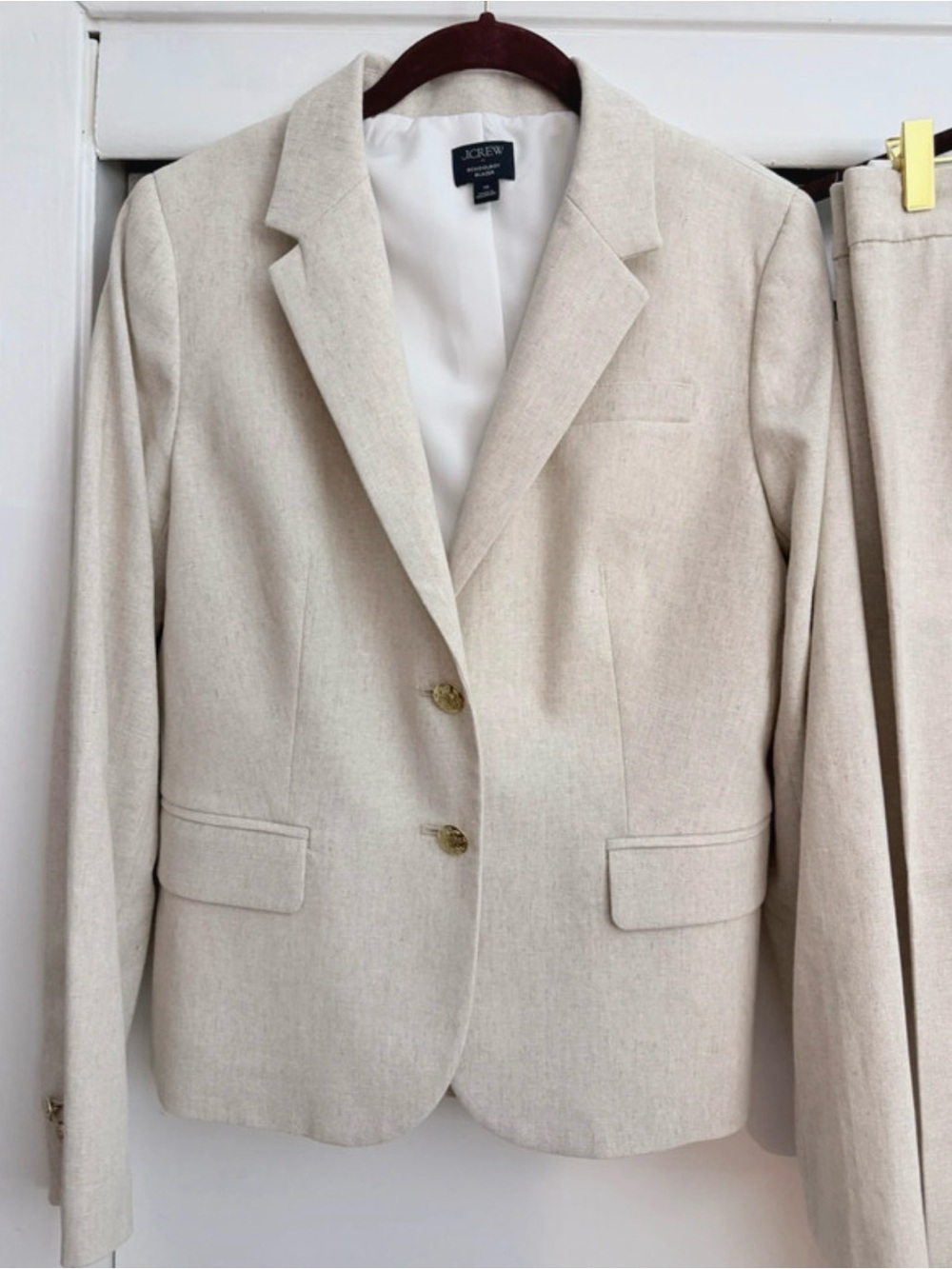 J. Crew Women's Light Cream Blazer & trousers